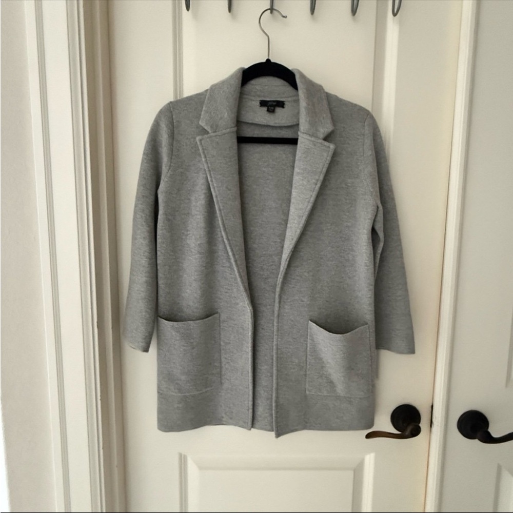 J. Crew Light Gray Knit Cardigan
